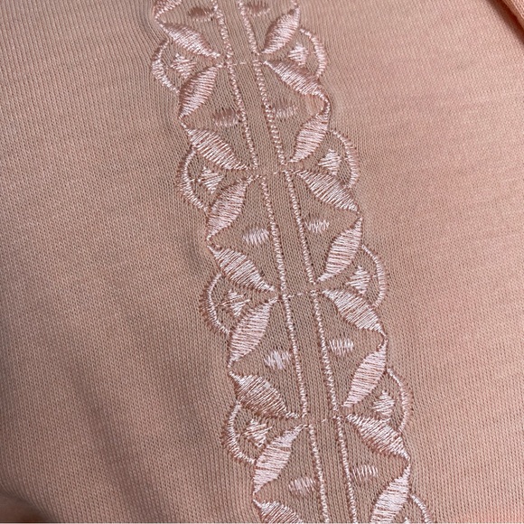 Vintage Peach Zip Up Embroidered Shirt - Picture 9 of 14
